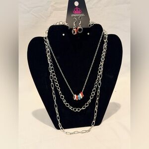 Paparazzi Necklace ~ Colorful Cadet - Red